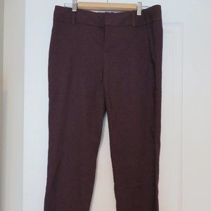 Calvin Klein Modern Ankle Pant Plum size 8 NWT